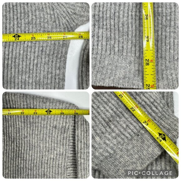 Eddie Bauer XXL Mens Gray Wool Sweater Ribbed V-Neck Hong Kong Winter Vintage - Picture 6 of 16